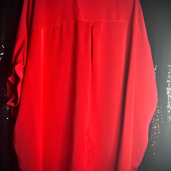 Entro Vibrant Red Casual Button Down Shirt - Picture 6 of 8